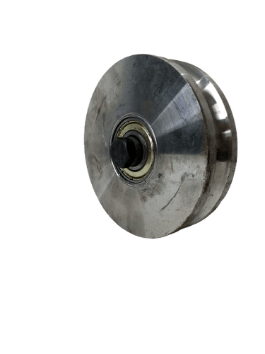 Roldana Dupla Aço 5" Cava 32mm Perfil U 12mm Com Parafuso