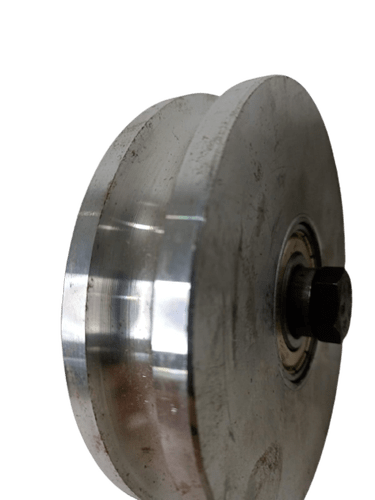 Roldana Dupla Aço 5" Cava 32mm Perfil U 12mm Com Parafuso
