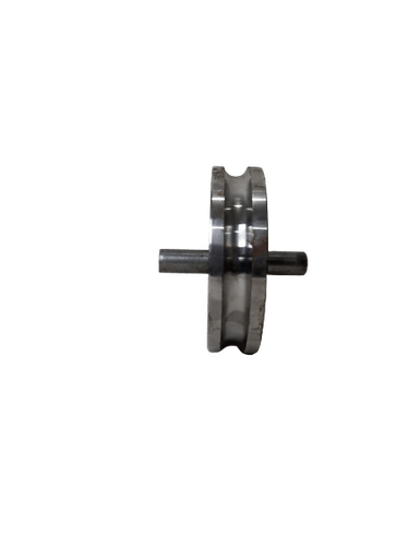 Roldana Dupla Aço 5" Cava 32mm Perfil U 20mm Com Pino