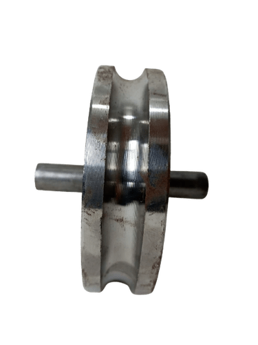 Roldana Dupla Aço 5" Cava 32mm Perfil U 20mm Com Pino
