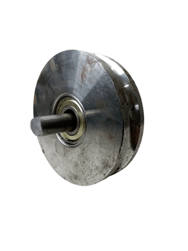 Roldana Dupla Aço 5" Cava 32mm Perfil U 20mm Com Pino