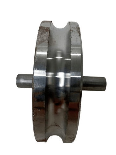 Roldana Dupla Aço 5" Cava 32mm Perfil U 20mm Com Pino