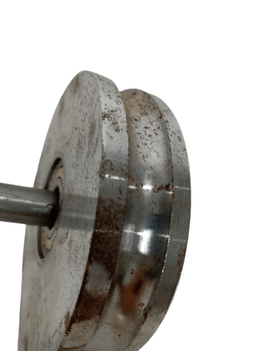 Roldana Dupla Aço 5" Cava 32mm Perfil U 20mm Com Pino