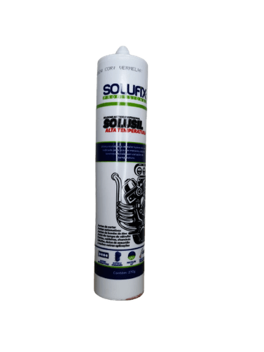 Silicone Solusil Alta Temperatura Vermelho Acético 270g Solufix
