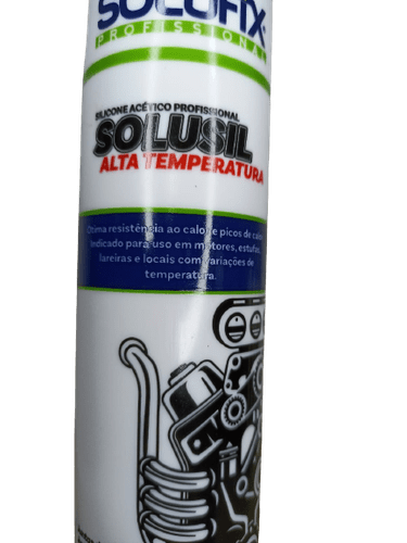 Silicone Solusil Alta Temperatura Vermelho Acético 270g Solufix