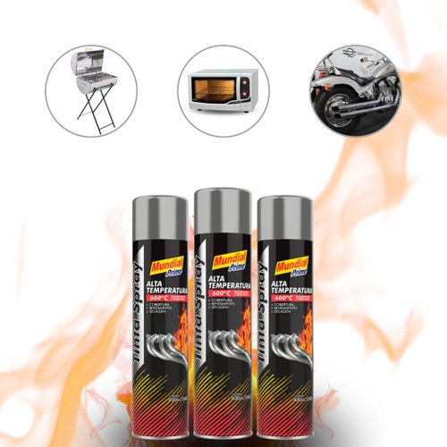 Tinta Spray Alta Temperatura Mundial Prime