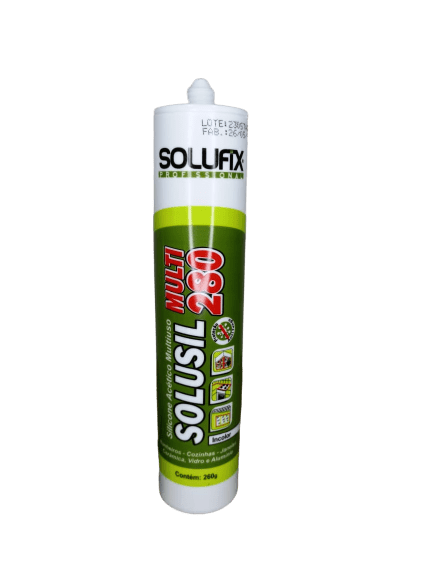 Silicone Acético Incolor Mult 280 Solufix 260g - SM Abrasivos