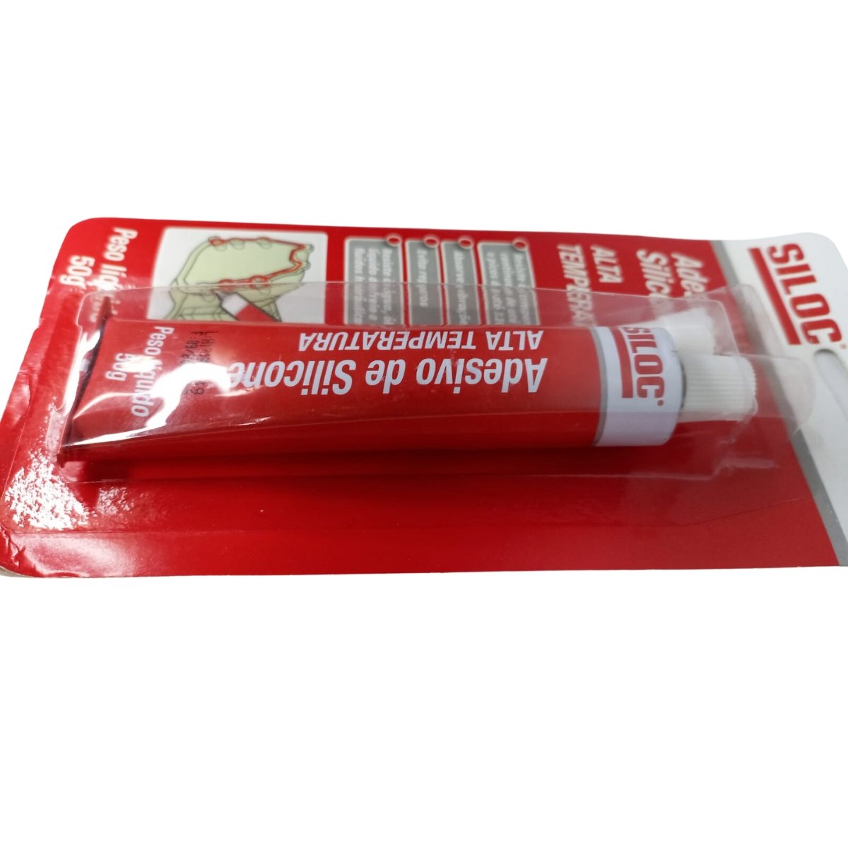 Silicone Alta Temperatura Vermelho Blister 50g Siloc