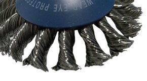 7254 Escova Aço Côncava Trançada Diâmetro 4"  Rosca M14 Brasfort