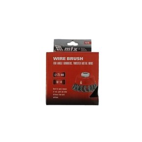 746249 Escova De Aço Tipo Copo Torcida. Diâmetro 75mm Rosca M14 Mtx