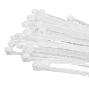 Abraçadeira De Nylon Branca 4,8 X 300 Pacote Com 100Un.