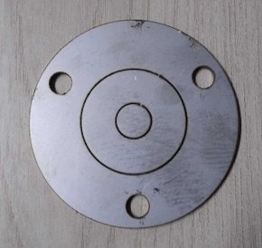 Base De Inox 304 75mm 3" Para Tubo De 1.1/2'' Com 3 Furos Furo Central De 1/2