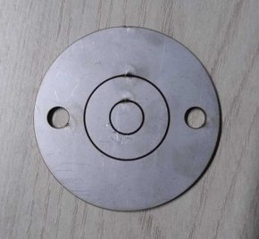 Base Inox 304 75mm 3" Para Tubo 1/1.4'' Com 2 Furos Central De 1/2