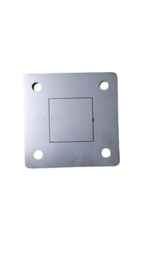 Base Quadrada De Inox 304 Furo 40 X 40 Base 87 X 87 Sem Furo De Centro
