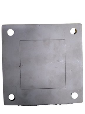 Base Quadrada De Inox 304 Furo 70 X 75 Base 125 X 125 5mm