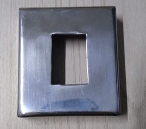 Canopla De Acabamento Inox 304 Quadrada 20X30 Base 58X65