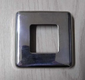 Canopla De Acabamento Inox 304 Quadrada 30X30 Base 65X65
