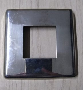 Canopla De Acabamento Inox 304 Quadrada 40X40 Base 95X95