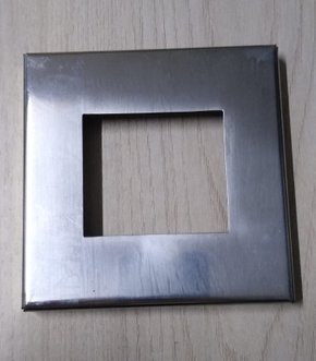 Canopla De Acabamento Inox 304 Quadrada 52X60 Base 110X110