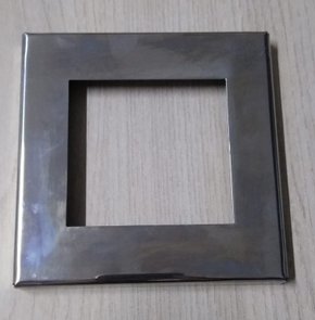 Canopla De Acabamento Inox 304 Quadrada 70X75 Base 120X120