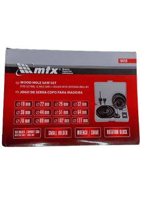 Jogo De Serra Copo Para Madeira 19 a 127mm MTX