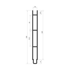 Lambril De Aluminio Para Porta Nlp054