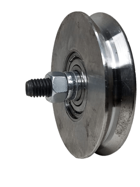 Roldana Aço 5" Com Cava V 19mm Com Parafuso Kit Com 2 Un.