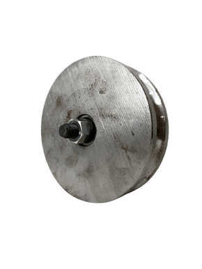 Roldana Dupla Aço 5" Cava 32mm Perfil U 12mm Com Parafuso