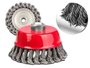 746289 Escova De Aço Tipo Copo Torcida Diâmetro 100mm Rosca M14 Mtx  