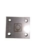 Base Quadrada De Inox 304  Furo 20 X 20 Base 57 X 65 Furo Central De 1/2