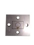Base Quadrada De Inox 304 Furo 30 X 20 Base 65 X 58 Furo Central De 1/2''