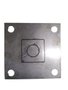 Base Quadrada De Inox 304 Furo 30 X 30 Base 75 X 75  Furo Central 5/8