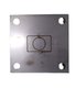 Base Quadrada De Inox 304 Furo 40 X 30 Base 75 X 75  Furo Central 5/8''